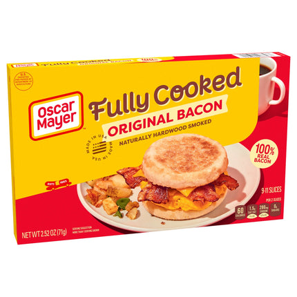 Oscar Mayer Fully Cooked Original Bacon, 2.52 Oz Box