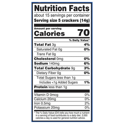 Flavor Originals Sociables Baked Savory Crackers, Party Snacks, 7.5 Oz