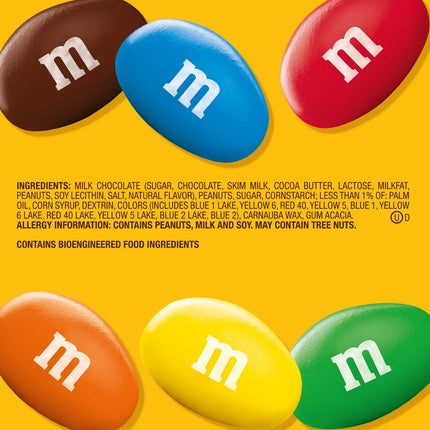 M&M'S Peanut Milk Chocolate Candy, Family Size - 18.08 Oz Bulk Bag