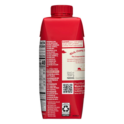 Nestle Carnation Lactose-Free Evaporated Milk for Easter Baking, 11 Fl Oz Carton