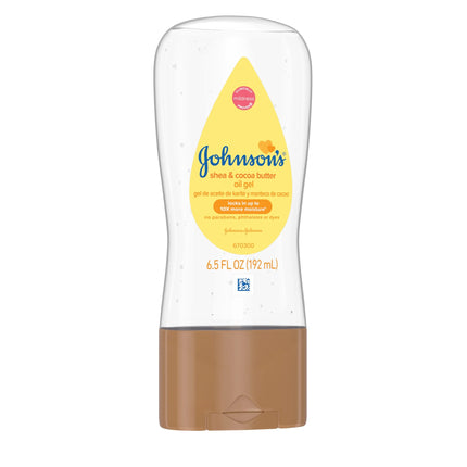 Johnson'S Baby Body Moisturizing Oil Gel with Shea & Cocoa Butter, Nourishes, 6.5 Fl Oz
