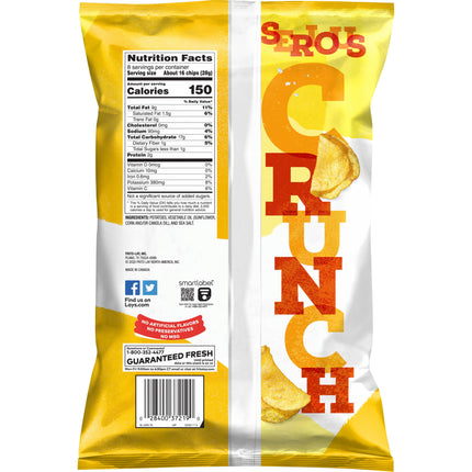 Lay'S Kettle Cooked Original Flavored Potato Chips, 8 Oz Bag