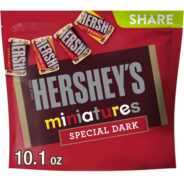 Hershey'S Special Dark Miniatures Assorted Dark Chocolate Candy, Share Pack 10.1 Oz