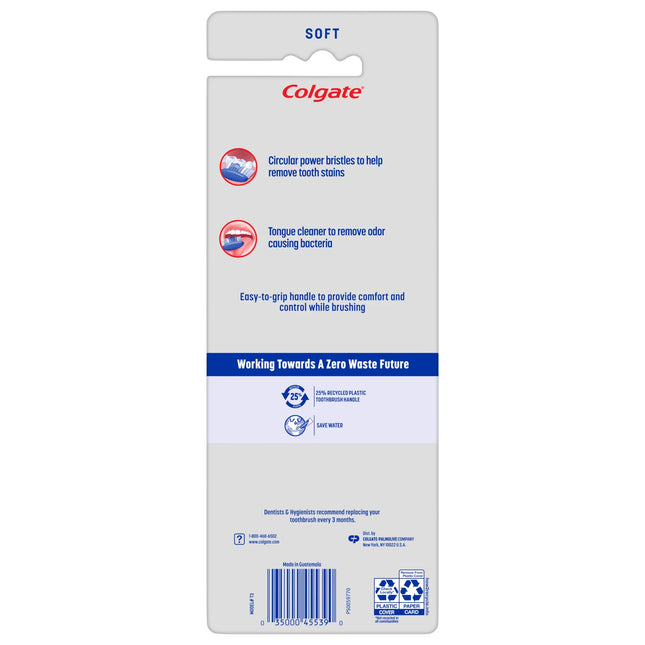 Colgate Extra Clean Full Head Adult Manual Toothbrush, Soft, 4 Pack