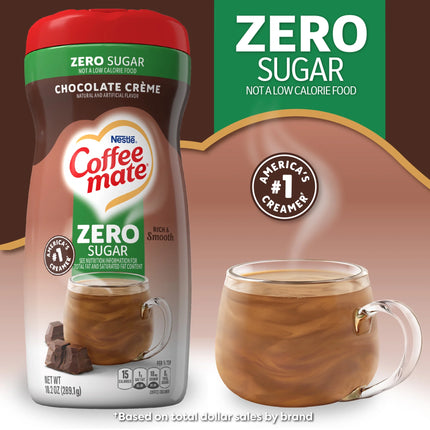Nestle Coffee Mate, Chocolate Crème Sugar-Free Powdered Coffee Creamer, 10.2 Oz