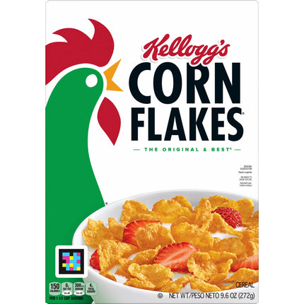 Kellogg’S Corn Flakes Breakfast Cereal, 8 Vitamins & Minerals, 9.6 Oz