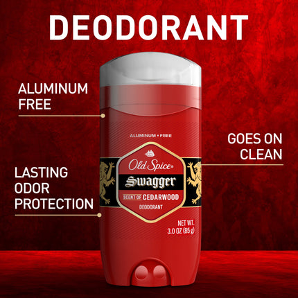 Old Spice Aluminum Free Deodorant for Men, Invisible Solid Stick, Swagger, 3.0 Oz