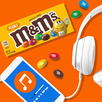 M&M'S Peanut Milk Chocolate Candy Theater Box - 3.1 Oz Box