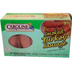 Caroline Smoked Turkey Sausage 40 oz (Pork Casing)