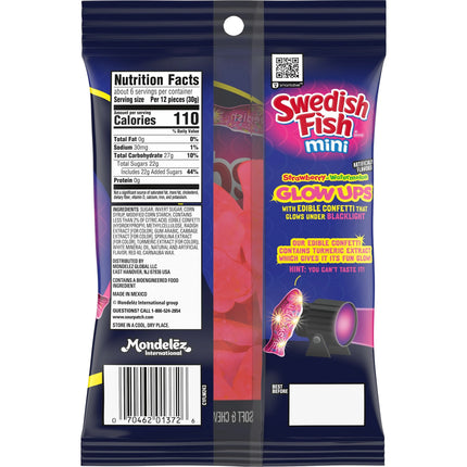 SWEDISH FISH Mini Glow Ups Strawberry-Watermelon Soft & Chewy Candy, 6.7 Oz