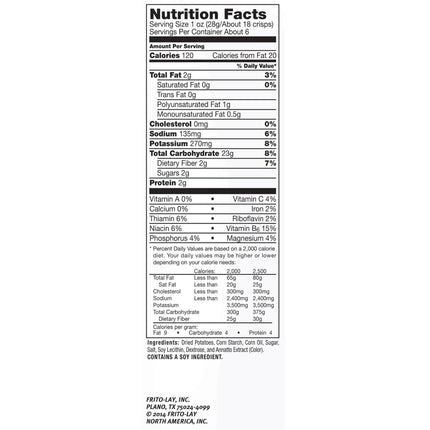 Lay'S Baked Gluten-Free Original Potato Chips, 6.25 Oz.