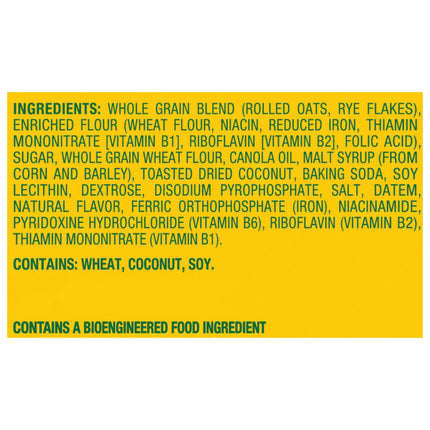 Belvita Breakfast Bars Biscuits, Toasted Coconut, 5 Packs (4 Biscuits per Pack)