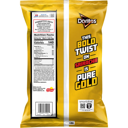 Doritos Tangy and Sweet Golden Sriracha Tortilla Chips, 9.25 Ounce Bag