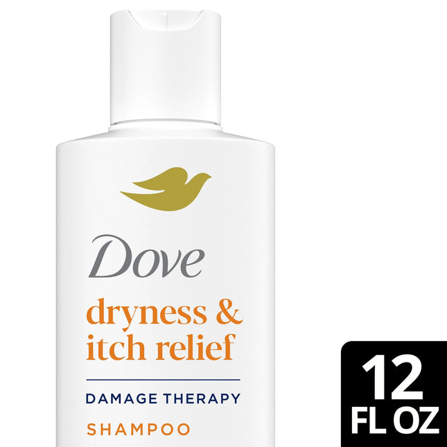 Dove Damage Therapy Derma Anti-Dandruff Shampoo for Flaky Scalp Dryness + Itch with Pyrithione Zinc & Coconut Oil, 12 Oz
