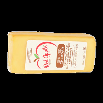 Red Apple Cheese Apple Smoked Cheddar Cheese, 8Oz Bar