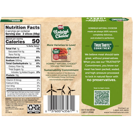HORMEL, Natural Choice, Applewood Smoked Turkey, Sliced, Refrigerated 8 Oz Paper Box