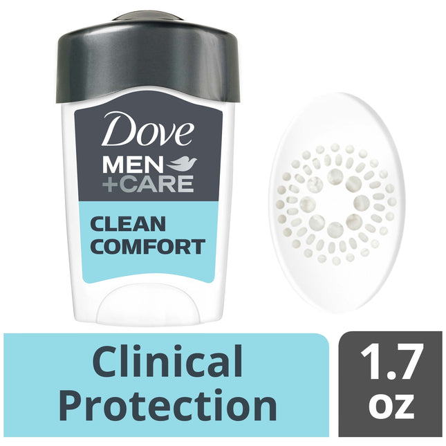 Dove Men+Care Clinical Protection 96H Antiperspirant Clean Comfort Stick for Men, 1.7 Oz