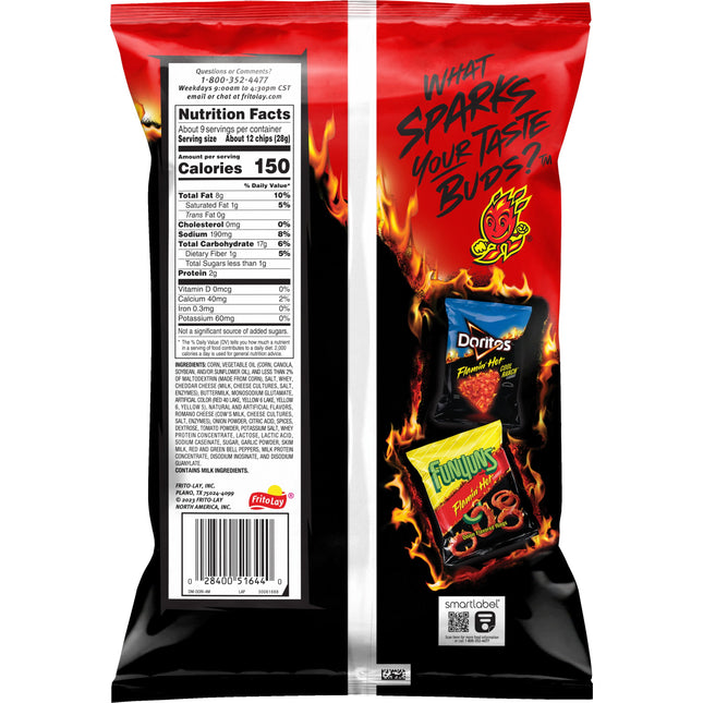Doritos Flamin' Hot Nacho Flavored Tortilla Chips, 9.25 Ounce Bag
