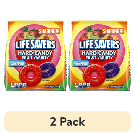 Life Savers Hard Candy Fruit Variety Candy Bag, Sharing Size, 14.5 Oz, 108 Ct