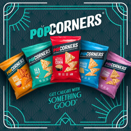 Popcorners Popped Corn Snack Chips, 3 Flavor Variety Pack, 15 Count Multipack