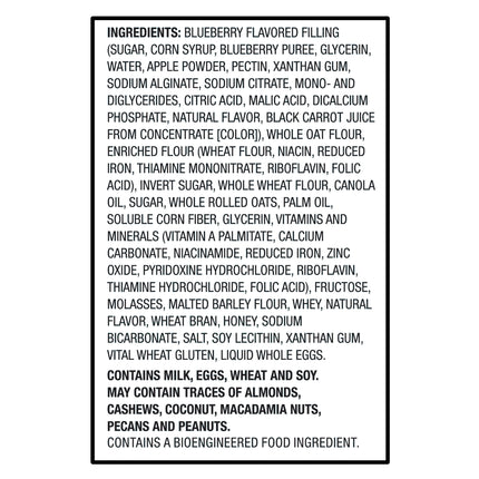 Great Value Fruit & Grain Cereal Bars, Blueberry, 1.3 Oz, 8 Count