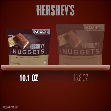 Hershey'S Nuggets Milk Chocolate with Almonds Candy, Share Pack 10.1 Oz