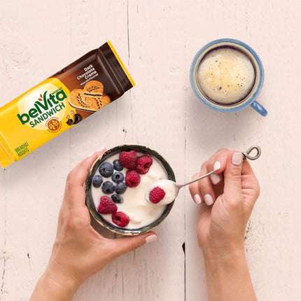 Belvita Breakfast Bar Biscuit Sandwiches Dark Chocolate Creme, 5 Packs