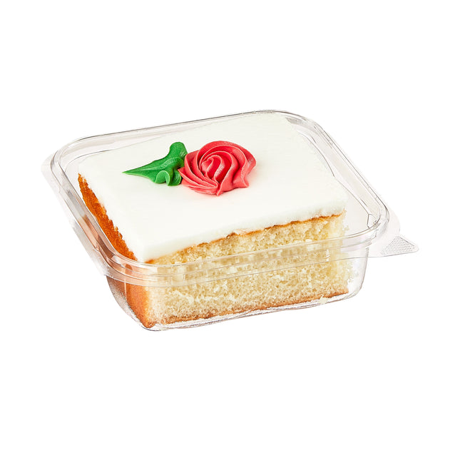 Freshness Guaranteed White Cake Square, Vanilla, Ready to Eat, Serves 2, 5.8Oz (Refrigerated Cakes)