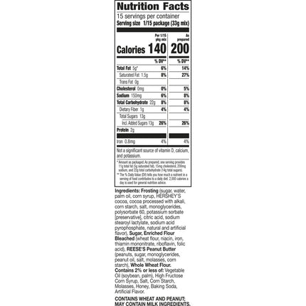 Betty Crocker REESE'S Peanut Butter No Bake Bars Mix with HERSHEY’S Frosting, 17.3 Oz