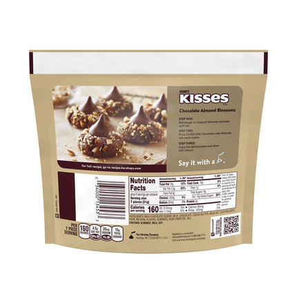 Hershey'S Kisses Milk Chocolate with Almonds Candy, Share Pack 10 Oz