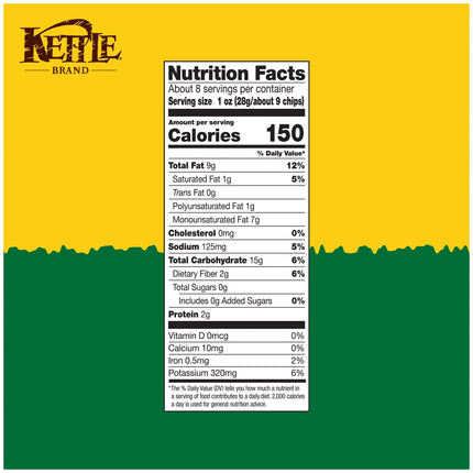 Kettle Brand Potato Chips, Krinkle Cut, Dill Pickle Kettle Chips, 7.5 Oz
