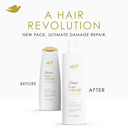 Dove Shampoo Bond Strength with Bio-Protein Care Technology & Peptide Complex, 12 Oz