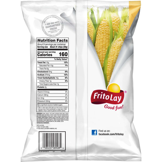 Fritos Corn Chips Chili Cheese Flavored Snack Chips, 9.25 Ounce Bag