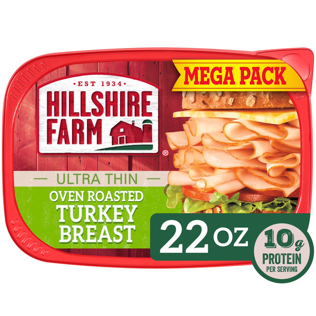 Hillshire Farm Ultra Thin Sliced Oven Roasted Turkey Breast Deli Lunch Meat, 22 Oz