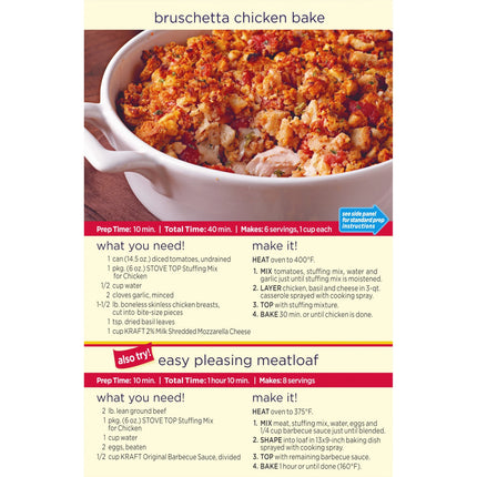 Stove Top Chicken Stuffing Mix Side Dish, 6 Oz Box