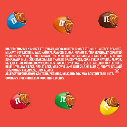 M&M'S Mega Peanut Butter Chocolate Candy, Sharing Size- 8.6 Oz Bag