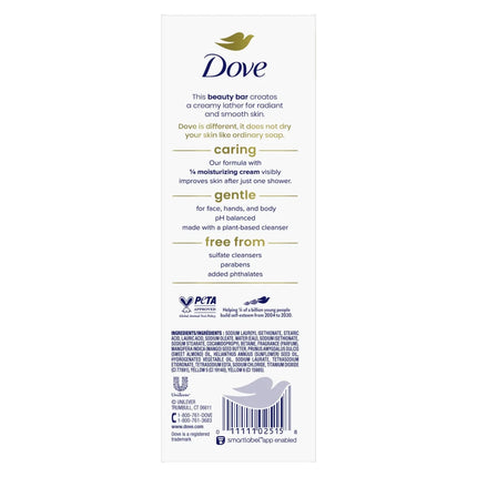 Dove Beauty Bar Women'S Bath Soap Glowing Mango & Almond Butters, 3.75 Oz 8 Bars