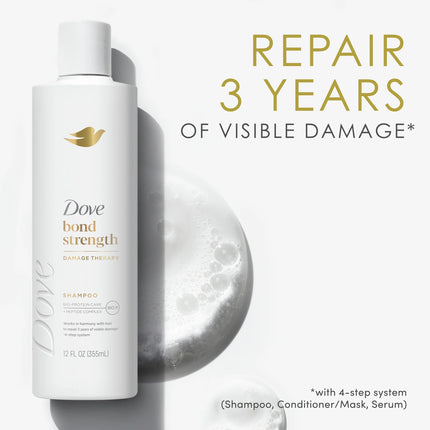 Dove Shampoo Bond Strength with Bio-Protein Care Technology & Peptide Complex, 12 Oz