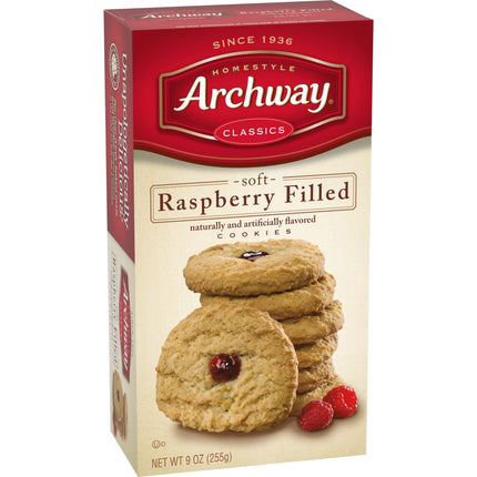 Archway Cookies, Raspberry Filled, 9 Oz