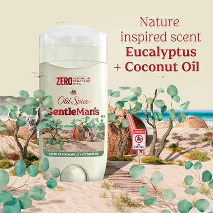 Old Spice Aluminum Free, Men'S Deodorant, Gentleman'S Blend Stick, Eucalyptus with Coconut Oil, 3.0 Oz