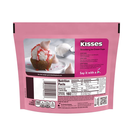 Hershey'S Kisses Strawberry Ice Cream Cone Flavored Candy, Share Pack 9 Oz