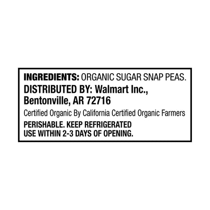 Marketside Organic Fresh Sugar Snap Peas, 8 Oz