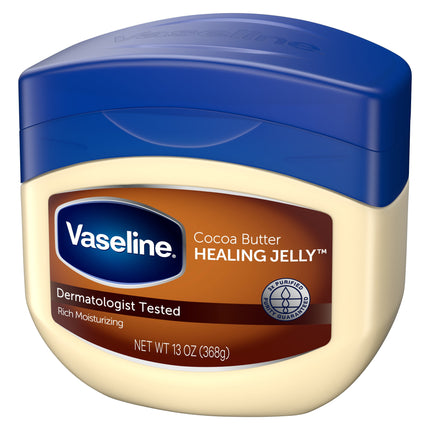 Vaseline Rich Moisturizing Cocoa Butter Healing Petroleum Jelly for Dry Skin, 13 Oz