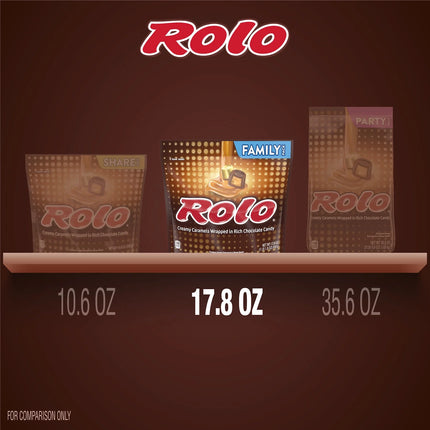 Rolo Rich Chocolate Caramels Candy, Family Pack 17.8 Oz