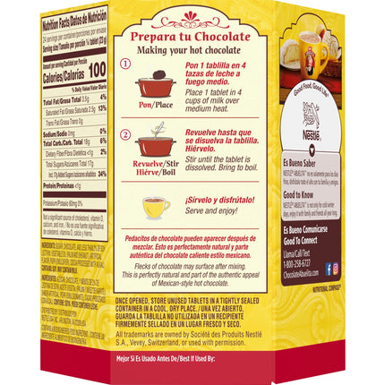 Nestle Abuelita Mexican Hot Chocolate Tablets Cinco De Mayo Food, 19 Oz, Box, Instant​