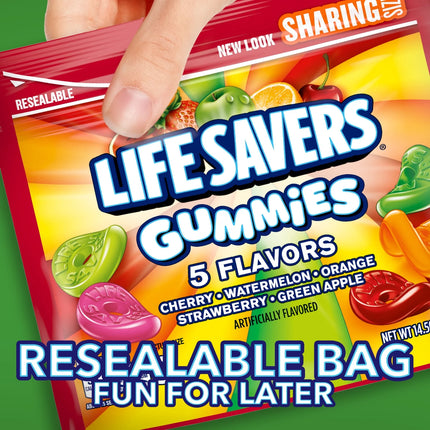 Life Savers 5 Flavors Summer Gummy Candy, Sharing Size - 14.5 Oz Bag