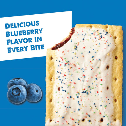Pop-Tarts Frosted Blueberry Toaster Pastries, Breakfast Foods, Shelf-Stable, 13.5 Oz (8 Count)