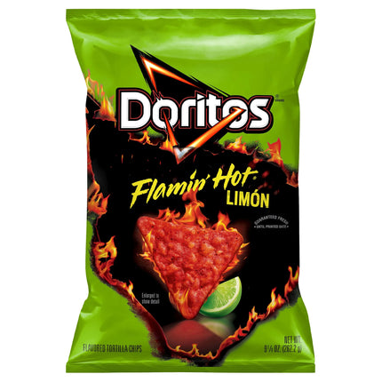 Doritos Flamin' Hot Limon Flavored Tortilla Chips, 9.25 Oz Bag