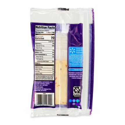 Great Value Pepper Jack Deli Style Sliced Cheese, 8 Oz Package, 12 Slices