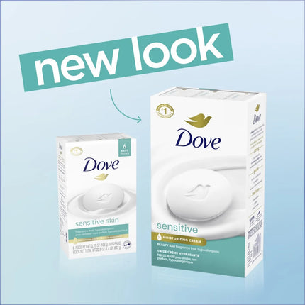 Dove Beauty Bar Women'S Bath Soap Sensitive Skin, 3.75 Oz 2 Bars